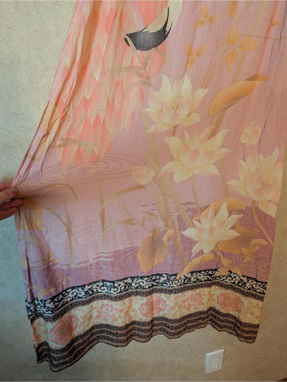 SPELL & THE GYPSY pink floral flamingo maxi skirt sz M - Picture 6 of 8